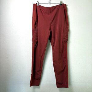 Duluth Trading NOGA Classic Legging Pants Womens XL Long Rust Pull On Stretch